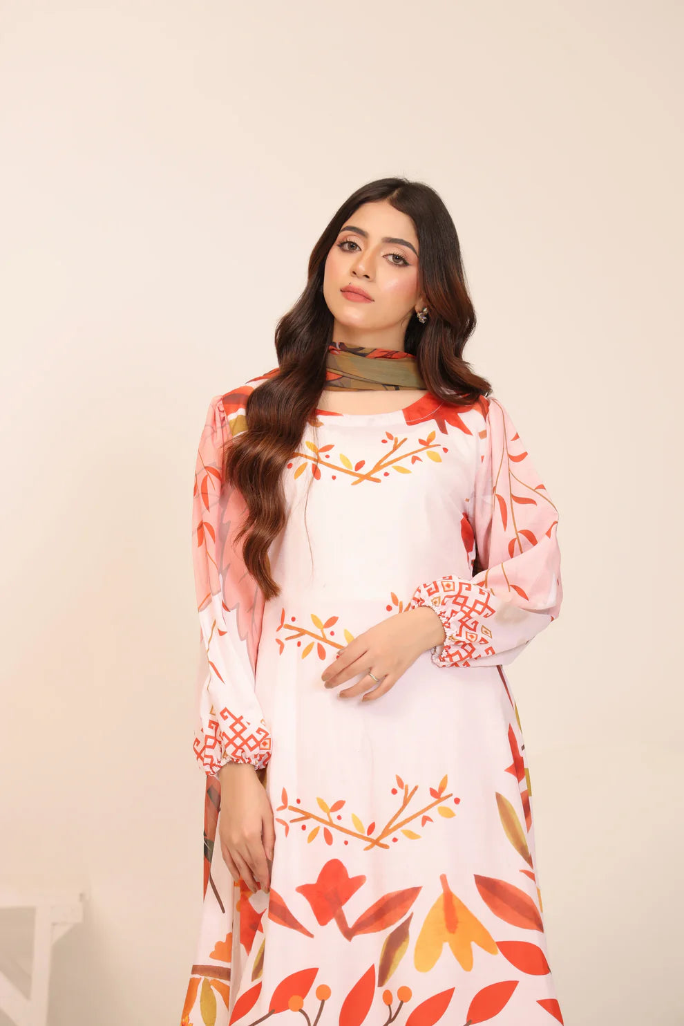 3PCS Printed Lawn Suit Blossom Ember – Unstitched
