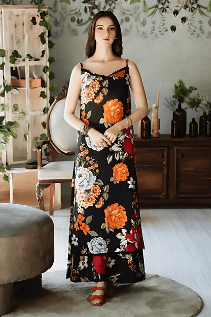 3 PCS Karandi Suit Midnight Garden - Unstitched