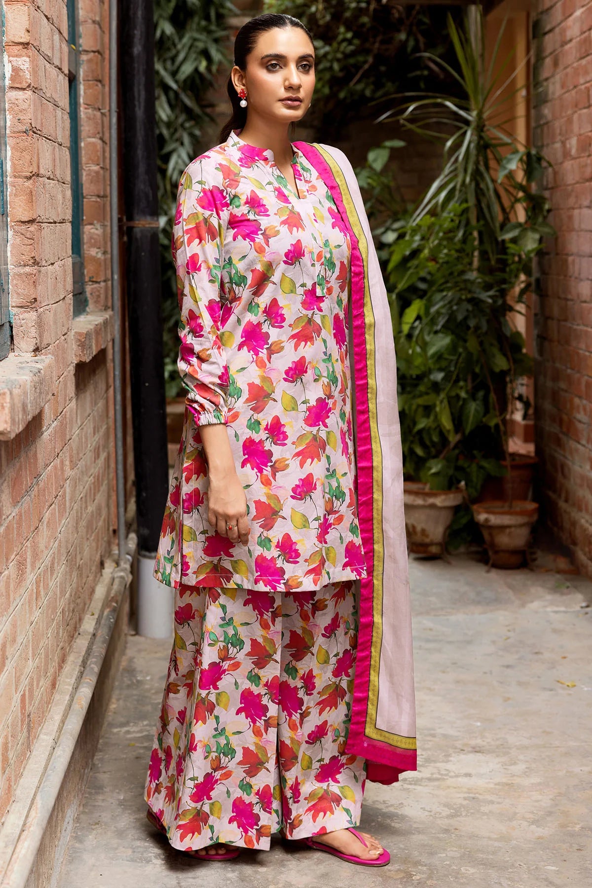 3 PCS Digital Printed Khaddar Floral Vibrance - Unstitched