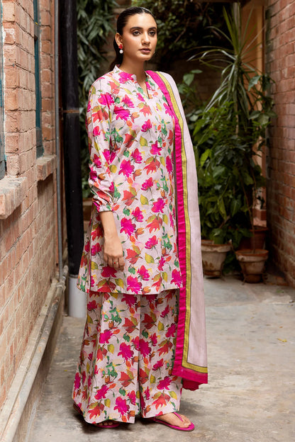 3 PCS Digital Printed Khaddar Floral Vibrance - Unstitched