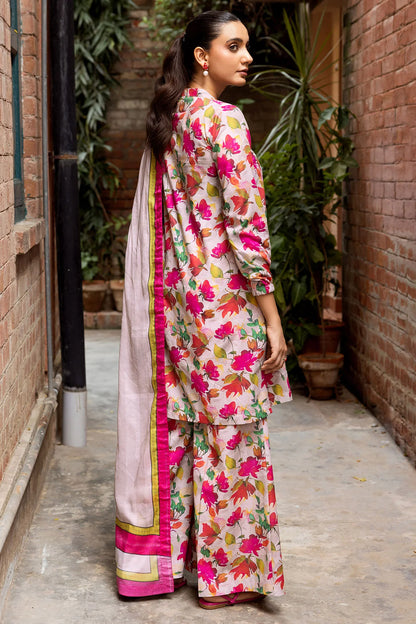 3 PCS Digital Printed Khaddar Floral Vibrance - Unstitched