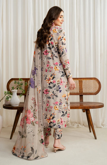 3 PCS Karandi Suit Blooming Meadow - Unstitched