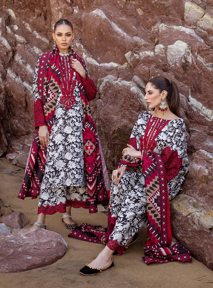 3 PCS Khaddar Suit Tribal Bloom - Unstitched