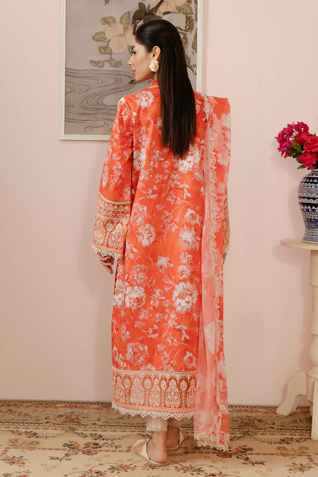 3 PCS Khaddar Suit Floral Radiance - Unstitched