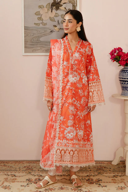 3 PCS Khaddar Suit Floral Radiance - Unstitched