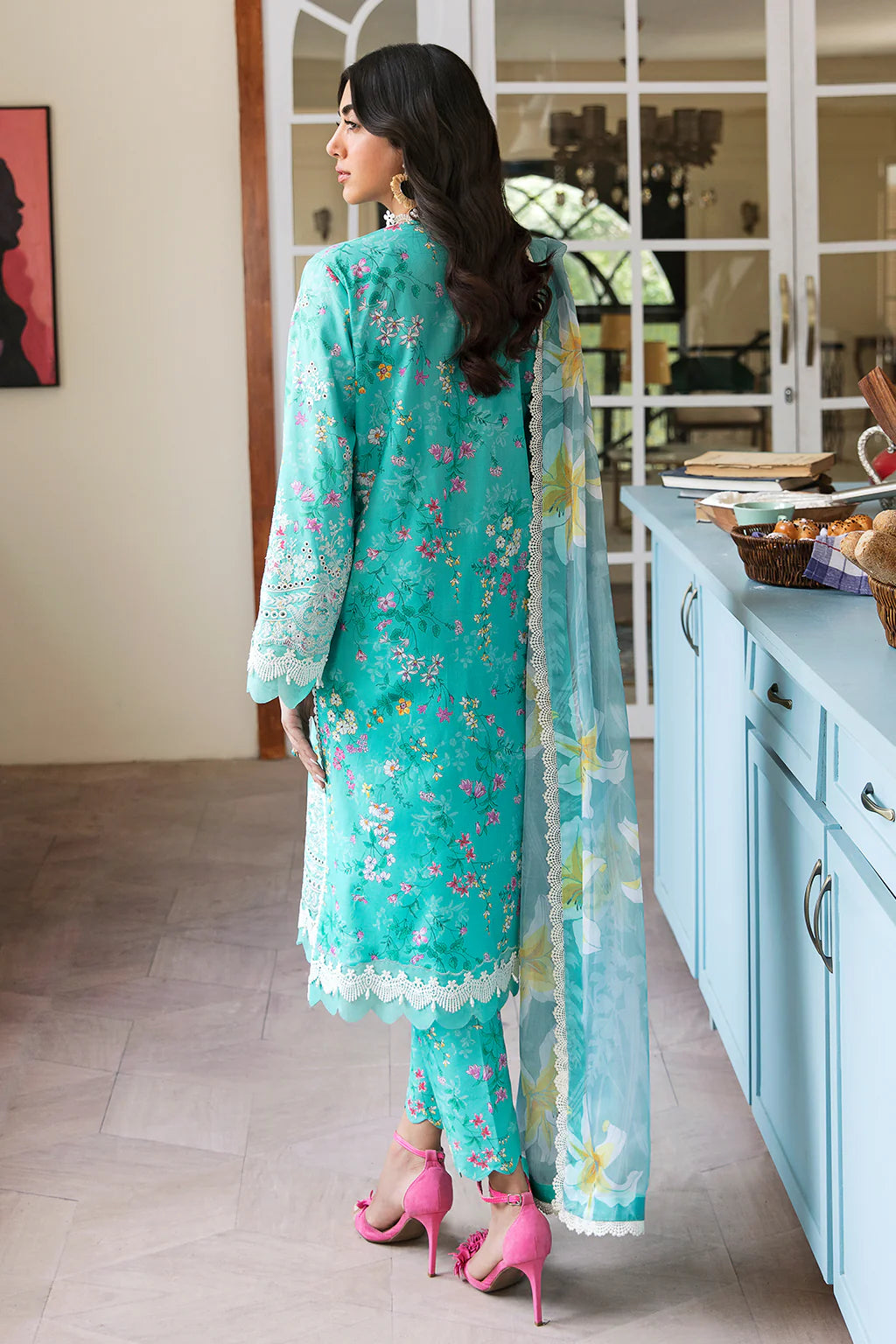 3 PCS Khaddar Suit Aqua Elegance - Unstitched