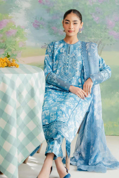 3 PCS Khaddar Suit Floral Bliss - Unstitched