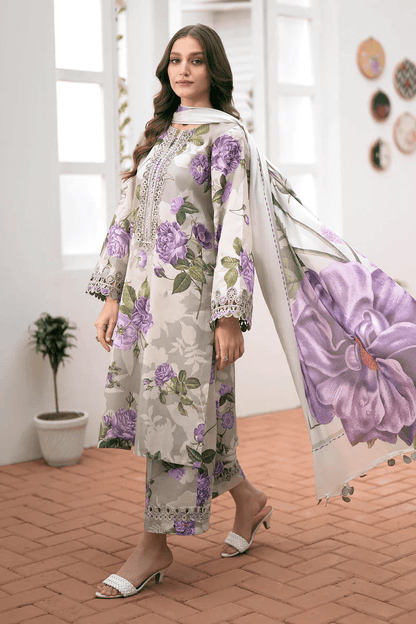 3 PCS Luxury Dhanak Suit - Unstitched