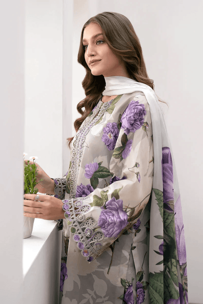 3 PCS Luxury Dhanak Suit - Unstitched