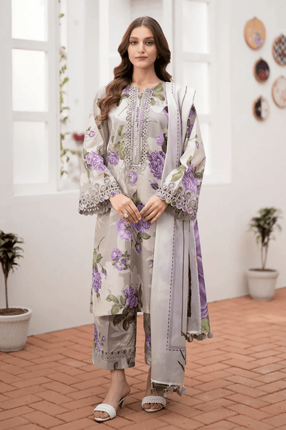 3 PCS Luxury Dhanak Suit - Unstitched