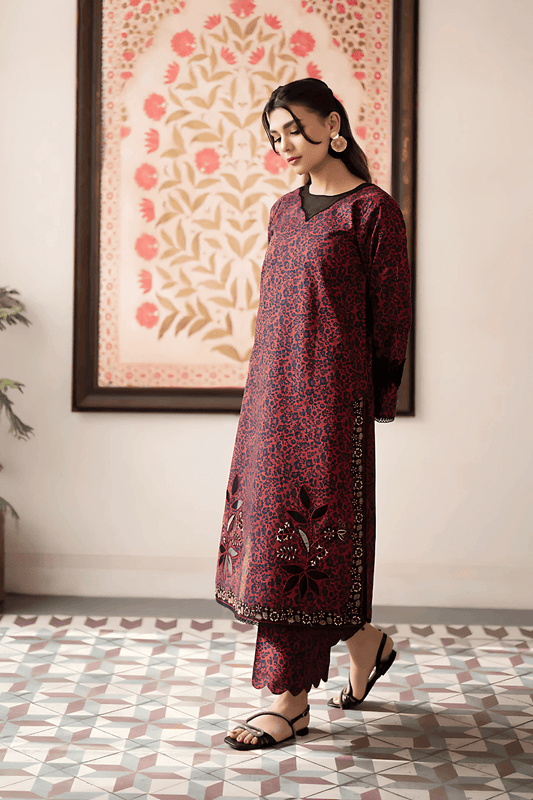 3 PCS Luxury Dhanak Suit - Unstitched