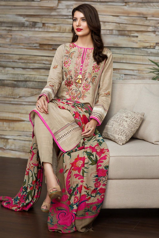 3 PCS Digital Printed Khaddar Floral Elegance - Unstitched