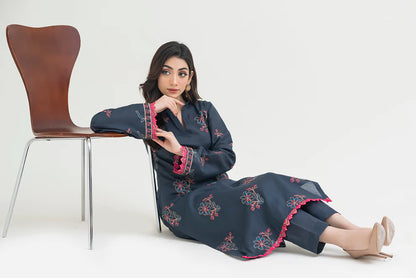 2PCS Premium Jacquard Suit Petal Noir – Unstitched