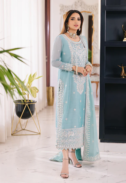 3 PCS Luxury Shamoos Silk Suit - Unstitched