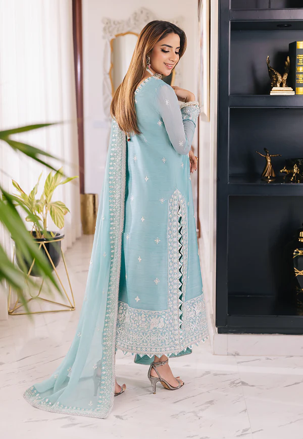 3 PCS Luxury Shamoos Silk Suit - Unstitched