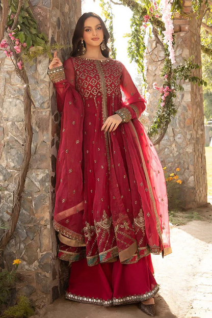 3 PCS Luxury Embroidered Organza Suit - Unstitched