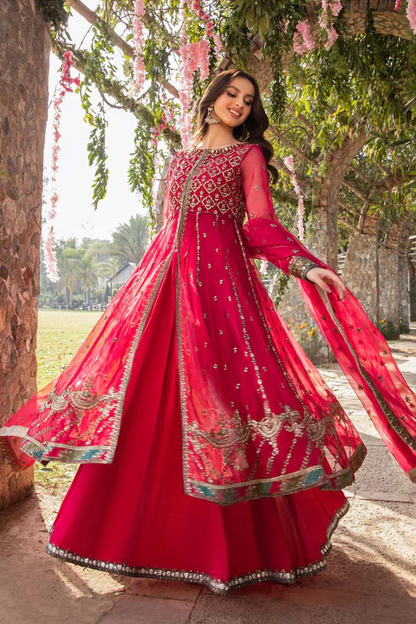 3 PCS Luxury Embroidered Organza Suit - Unstitched