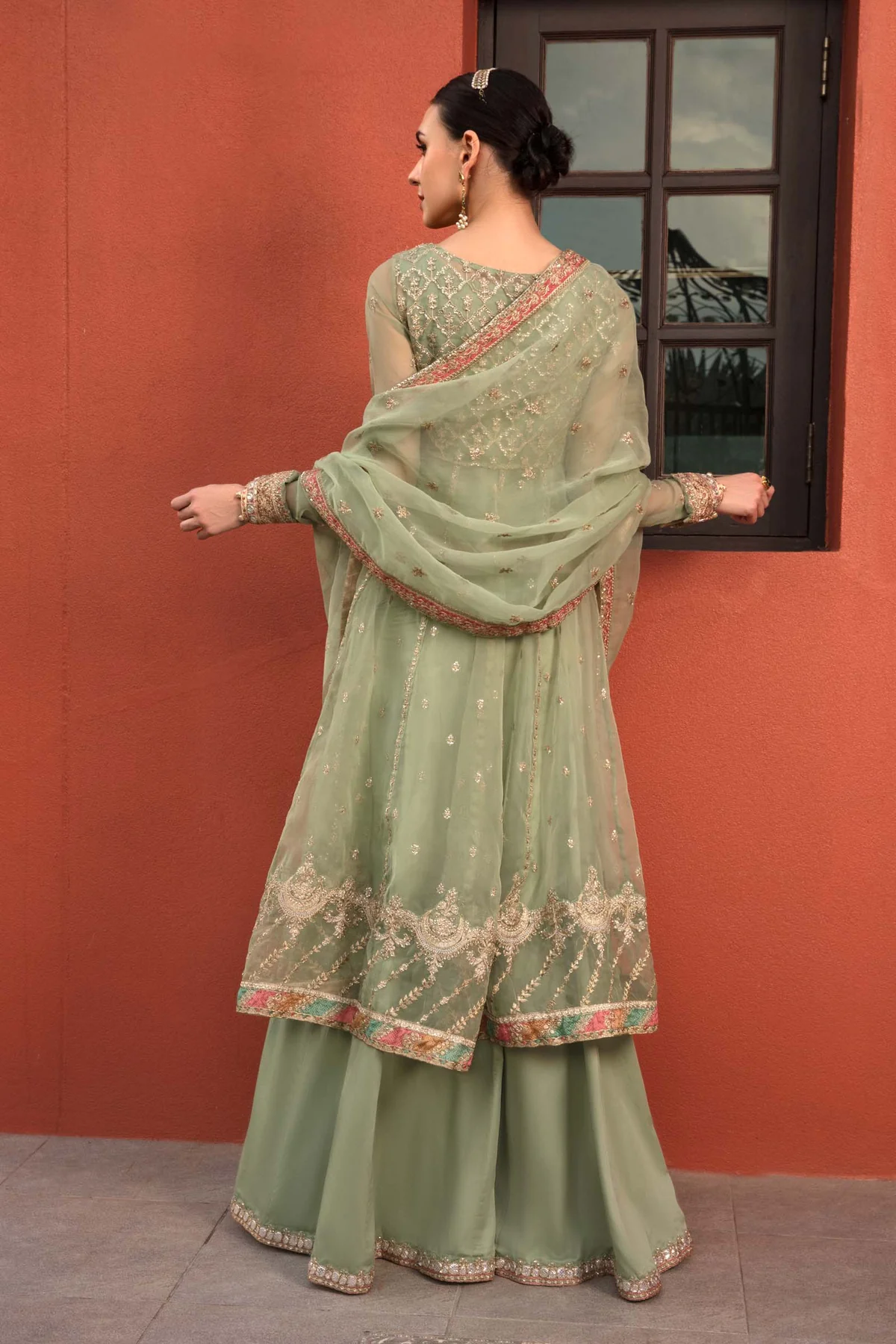 3 PCS Luxury Embroidered Organza Suit - Unstitched